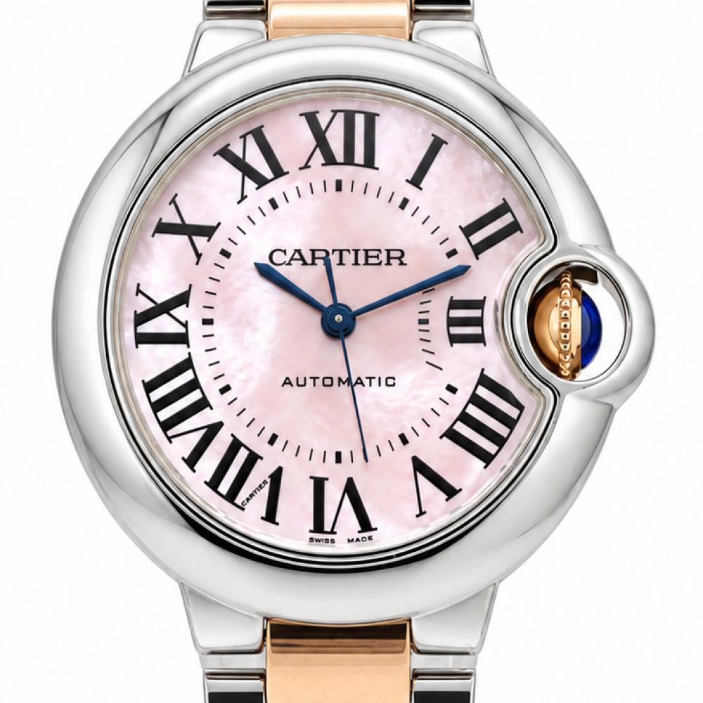 Cartier Ballon Bleu De 33MM W6920034 Pink MOP Dial Watch